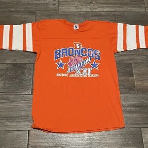 Orange Broncos 1987 SUPERBOWL Vintage Shirt Size Large